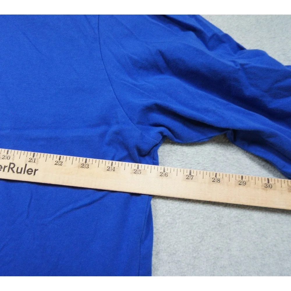 Polo Ralph Lauren Shirt Mens 2XL XXL Blue Long Sleeve Hooded Polo Bear Tee Adult